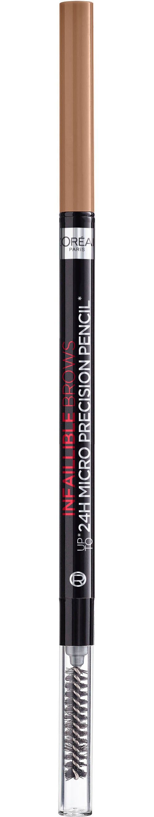 L'ORÉAL PARIS Augenbrauen-Stift INFAILLIBLE 24H FILLING TRIANGULAR PENCIL, mit ovaler und extra feinen Spitze
