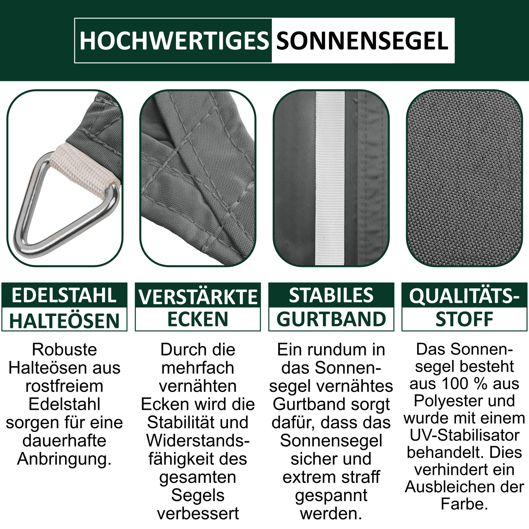 bonsport Sonnensegel Sonnensegel aus 100% Polyester, günstig online kaufen