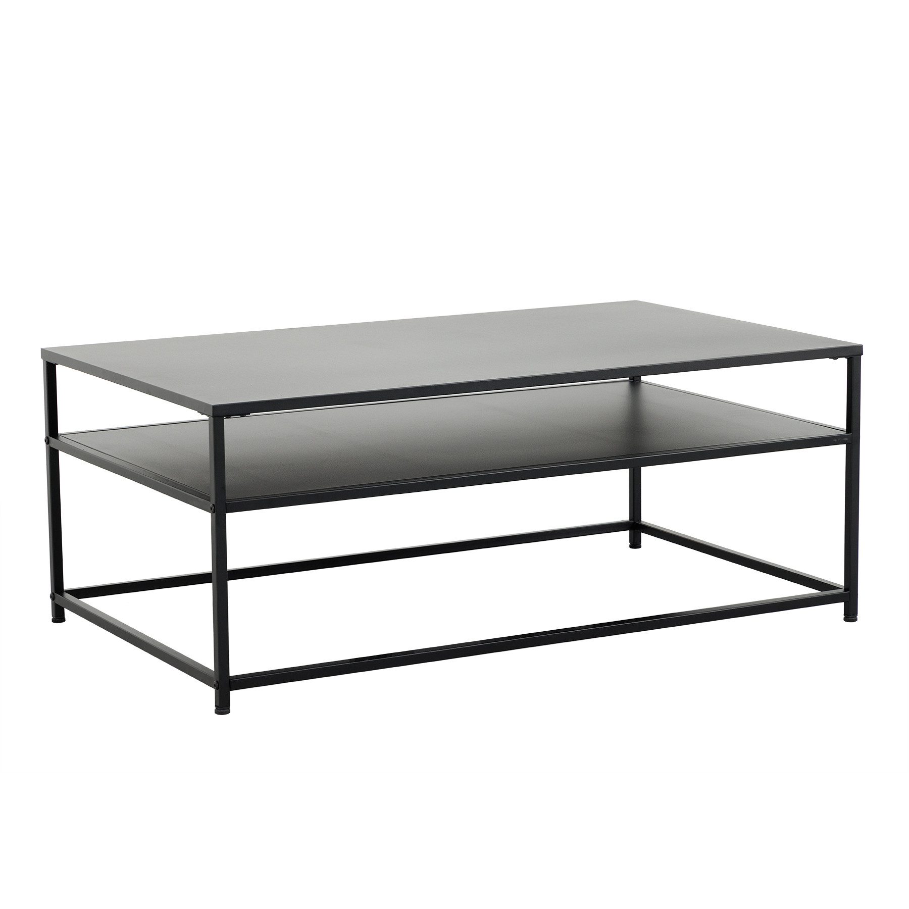 riess-ambiente Couchtisch DURA STEEL 100cm schwarz (Einzelartikel, 1-St), Wohnzimmer · Metall · eckig · Industrial