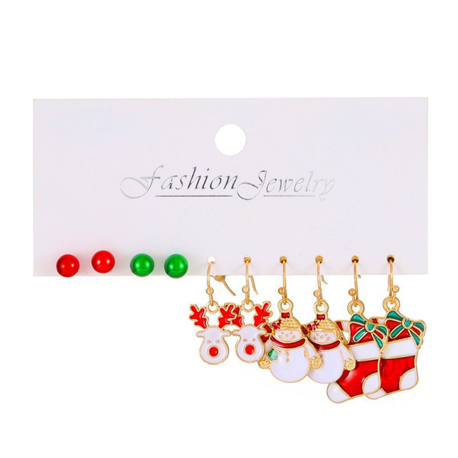 Blusmart Ohrring-Set Weihnachtsbaum-förmiges Ohrringe-Set, Personalisierbar, Schöne 2