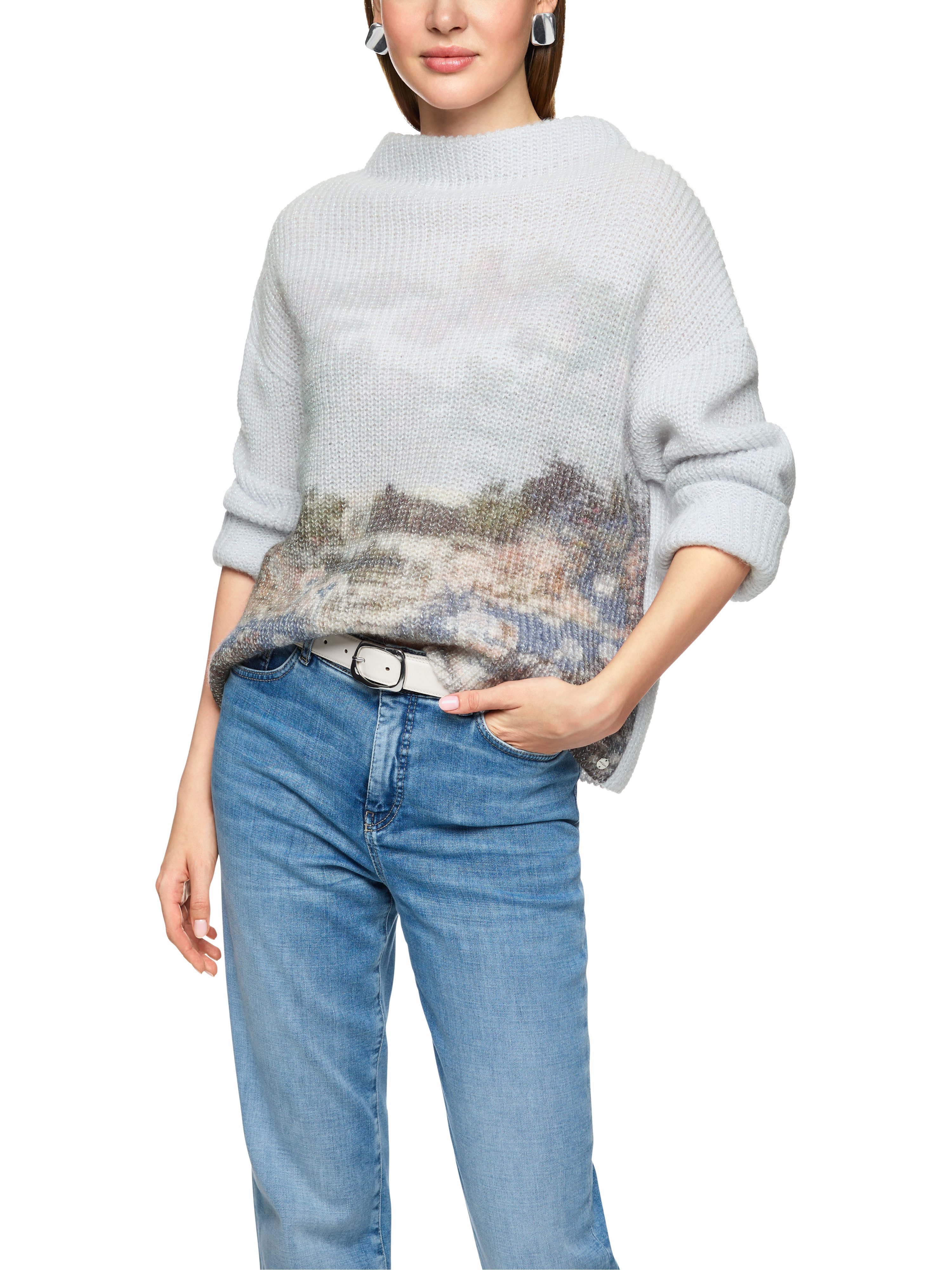 Marc Cain Strickpullover Romantic Tresaures Premium Damenmode weite Passfor günstig online kaufen