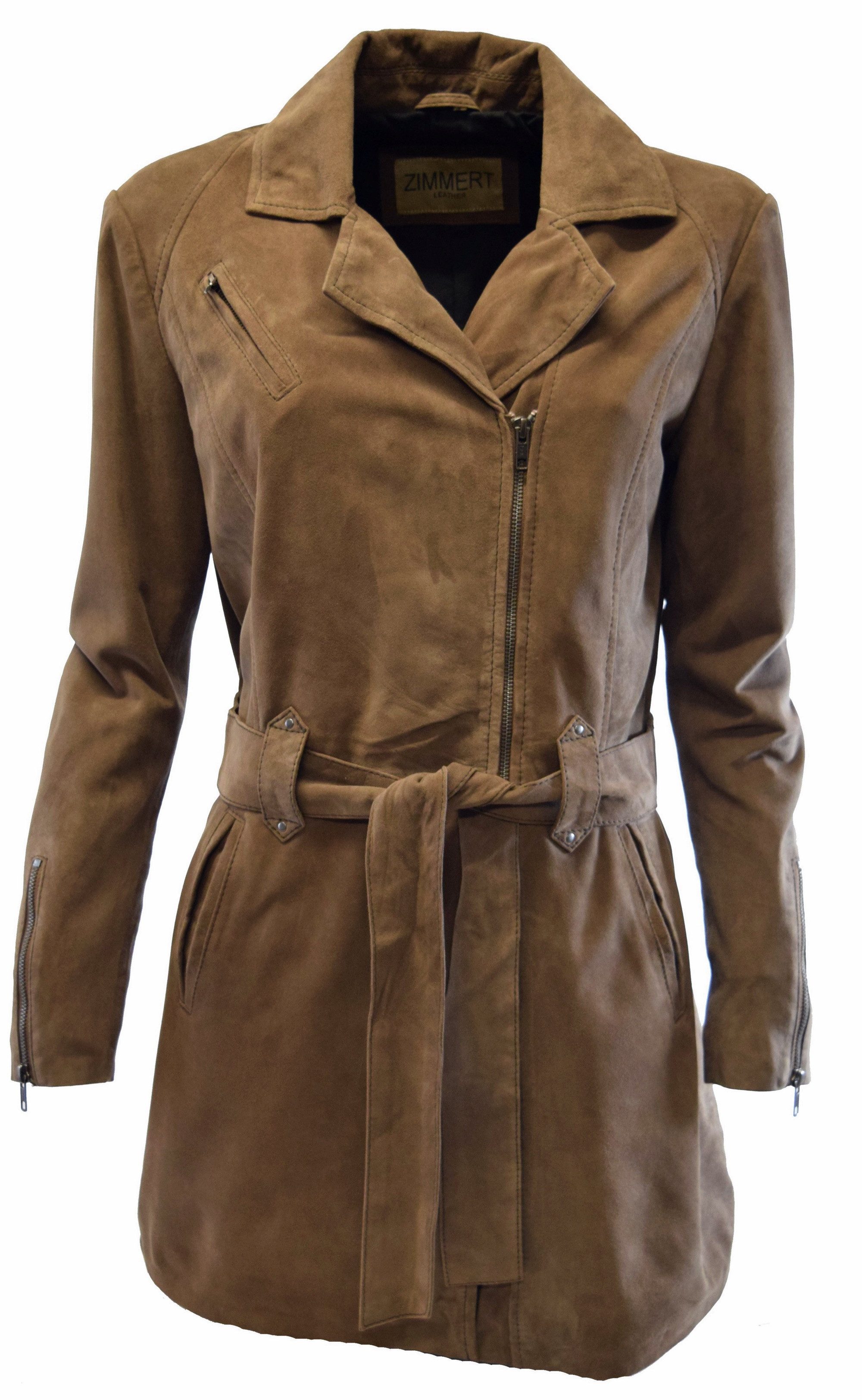 Zimmert Leather Ledermantel UNA weiches Wildleder, günstig online kaufen