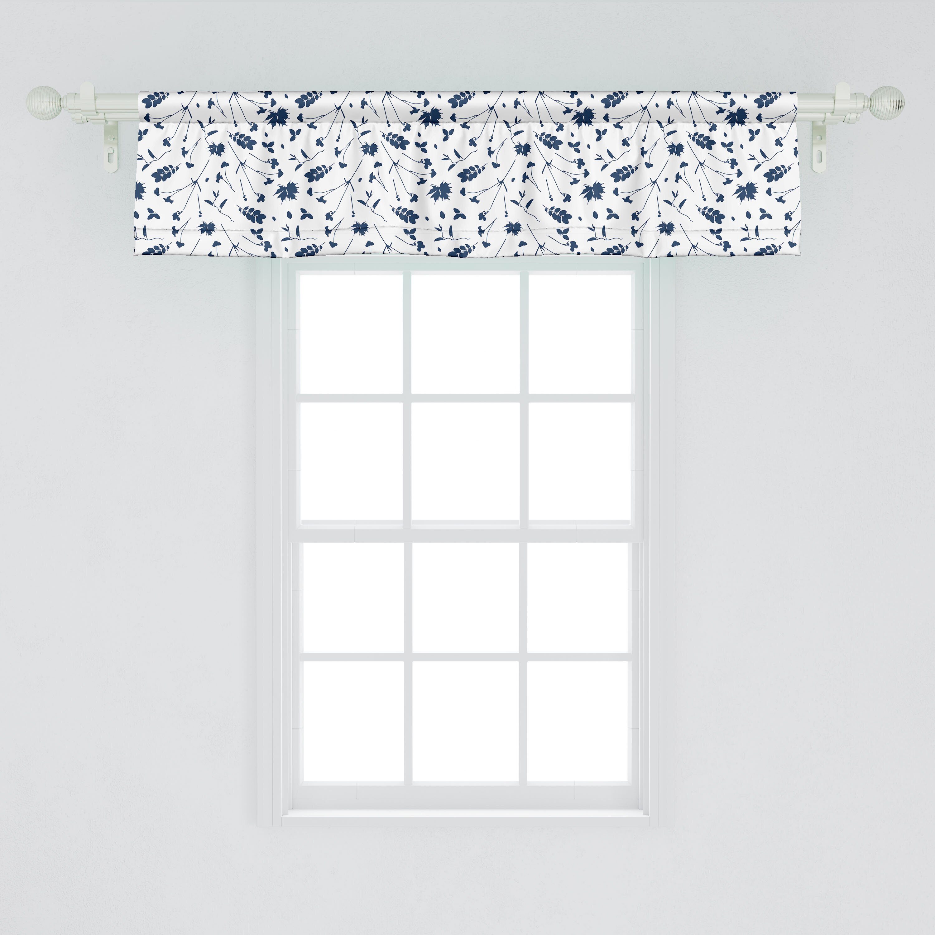 Scheibengardine Vorhang Volant für Küche Schlafzimmer Branchen Abakuhaus, Dekor Stangentasche, Microfaser, Blumenland Herbst-Zeit mit