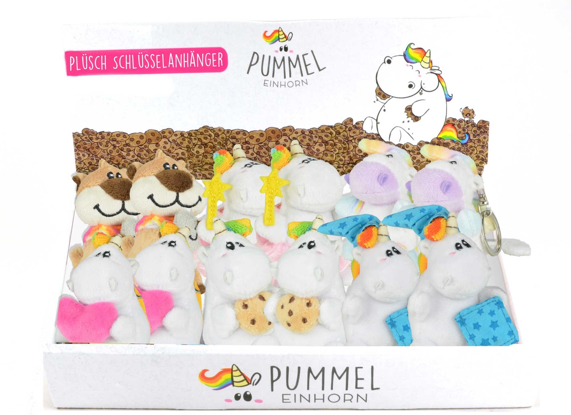 United Labels® Plüschanhänger Pummel & Friends - Schlüsselanhänger- Plüschtier (12 Stück)