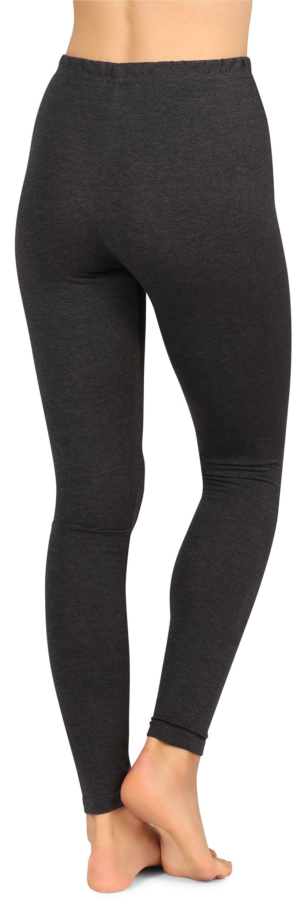 Bellivalini Leggings Damen Hose aus Baumwollstoff BLV50-155 (1-tlg) elastischer hoher Bund