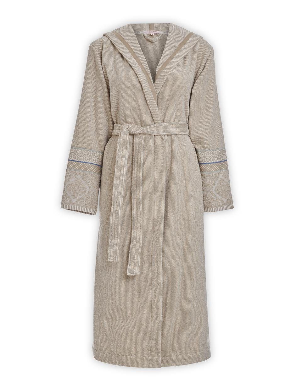 PiP Studio Bademantel Soft Zellige Bathrobe Khaki Xl Khaki 100% Cotton, terry, 450 GSM, Bademantel Damen und Herren Morgenmantel Frottee