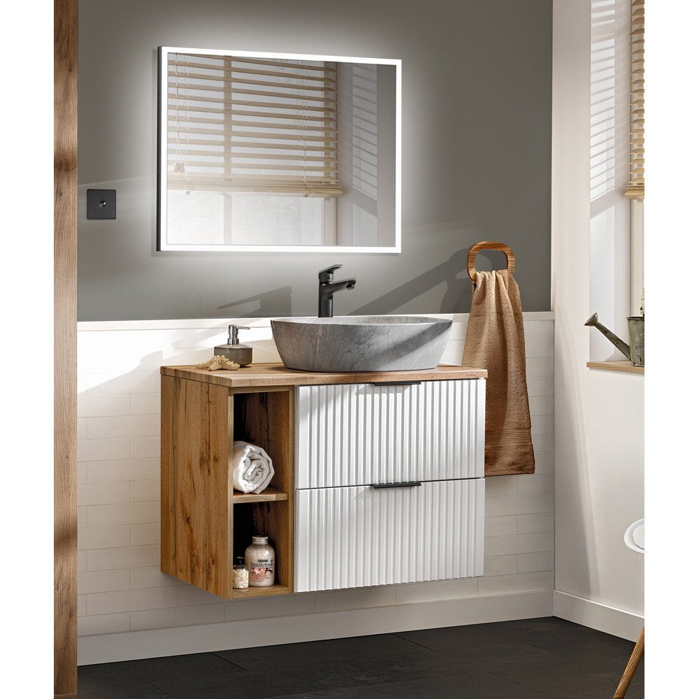 Lomadox Badmöbel-Set ADELAIDE-56-WHITE, (Spar-Set, 2-St), mit günstig online kaufen