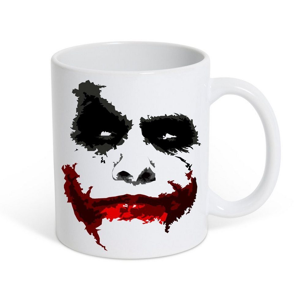 Youth Designz Tasse Joker Kaffeetasse Geschenk mit trendigem Logo Print, Keramik Weiß | Weißweingläser