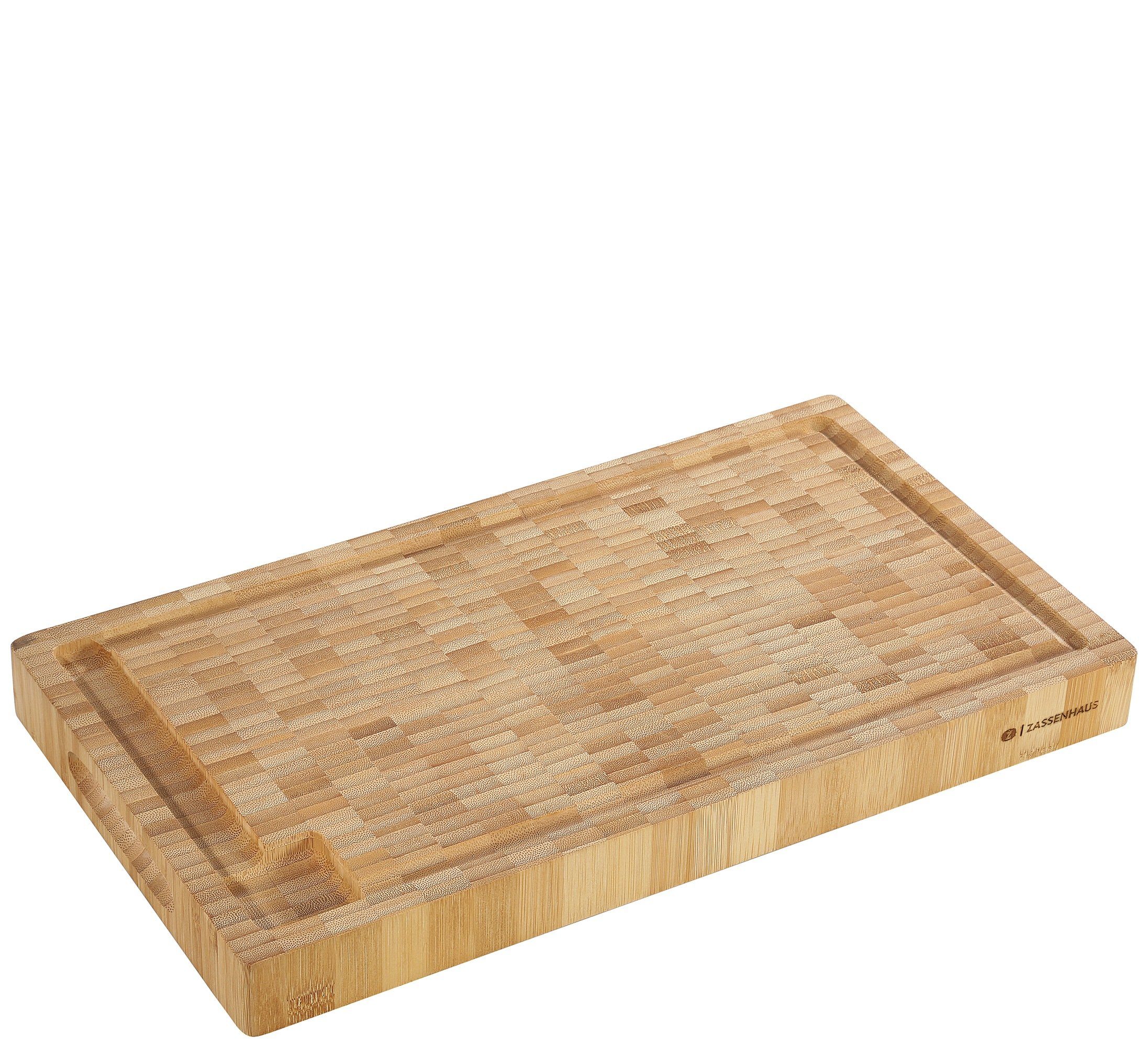 Schneidebrett Hackblock Hackbrett Schneidebrett Küchenbrett Bambus 45×25×4cm