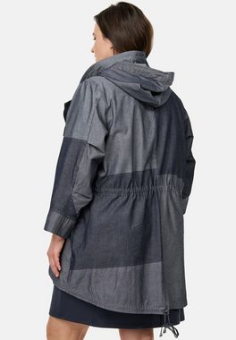Kekoo Langjacke Übergangsjacke im Denim Look aus reiner Baumwolle