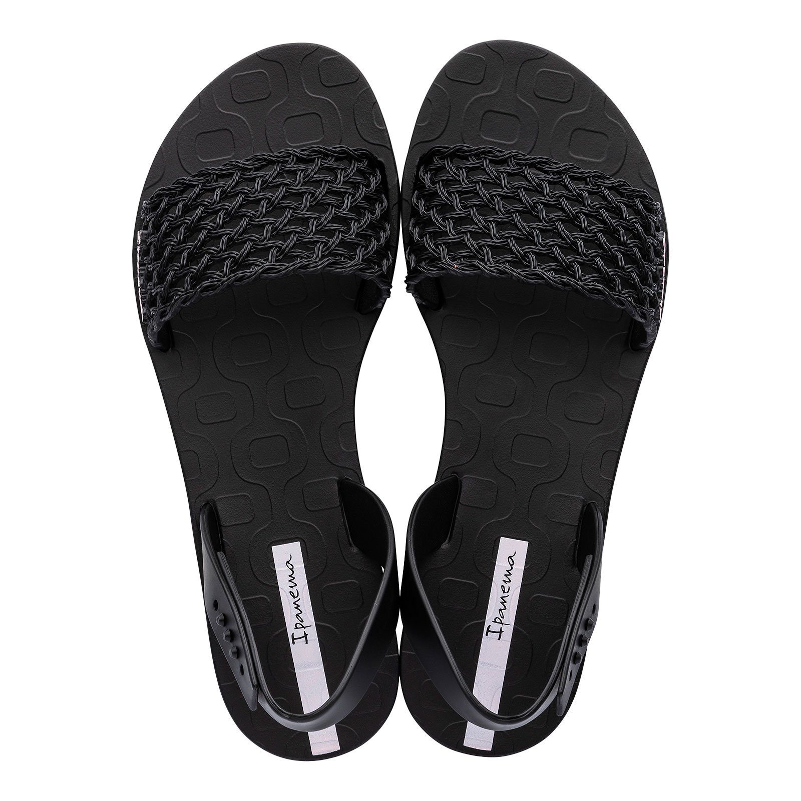 mit der AJ336 Sandal auf Innensohle Sandale Ipanema Breezy black Markenschriftzug