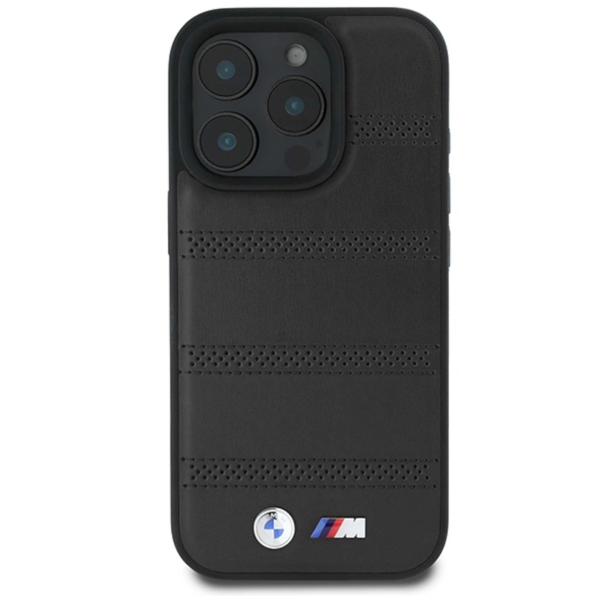 BMW Smartphone-Hülle BMW Apple iPhone 16 Pro Hardcase Perforated Stitched Line MagSafe