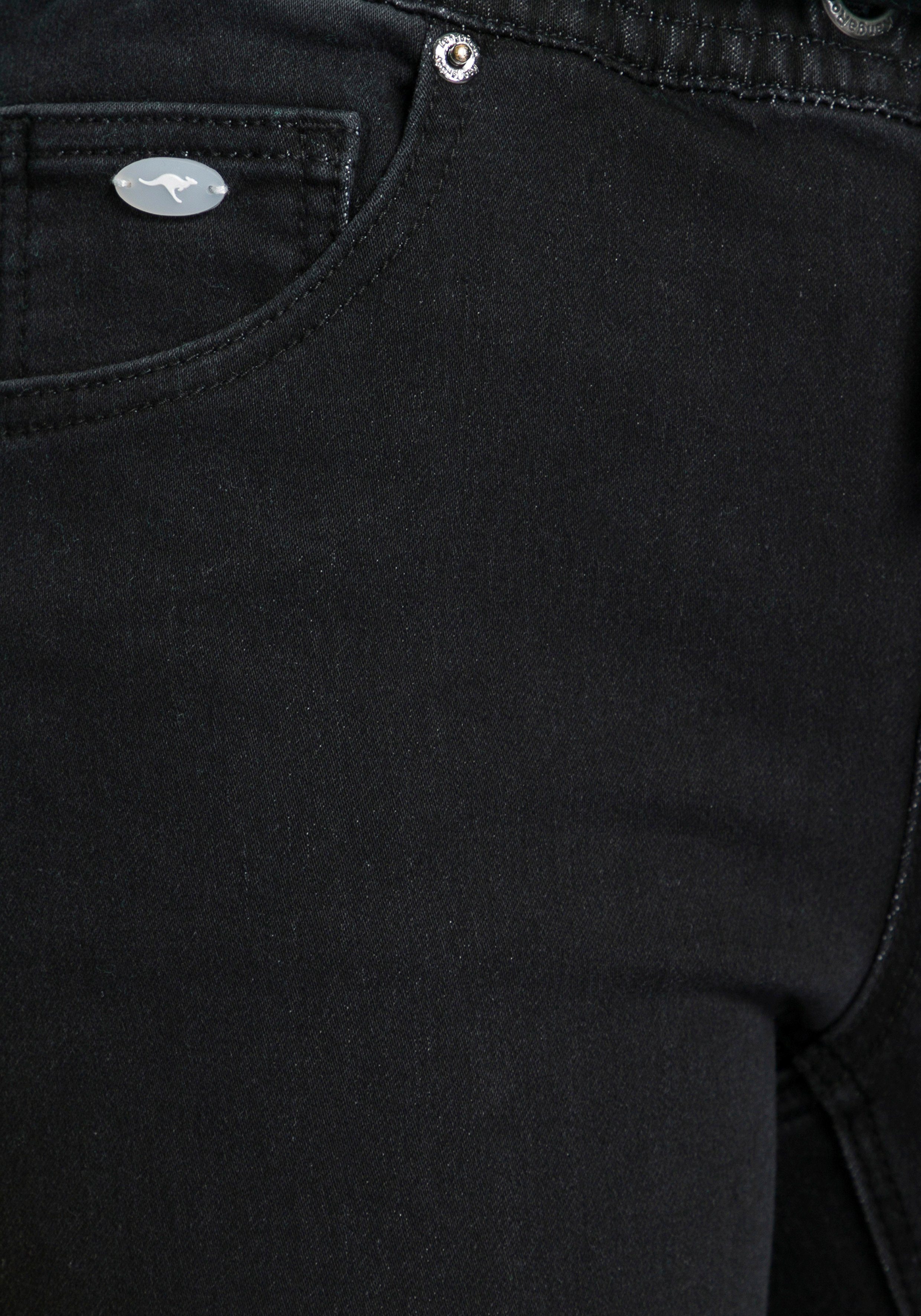 KangaROOS Bündchen Pants in Denim-Optik mit schwarz Jogg elastischem