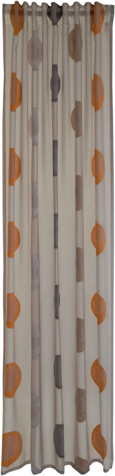 Vorhang Kaleo, HOMING, verdeckte Schlaufen (1 St), transparent, Scherli, Vorhang mit verdeckten Schlaufen Kaleo weiß/grau 140x245cm