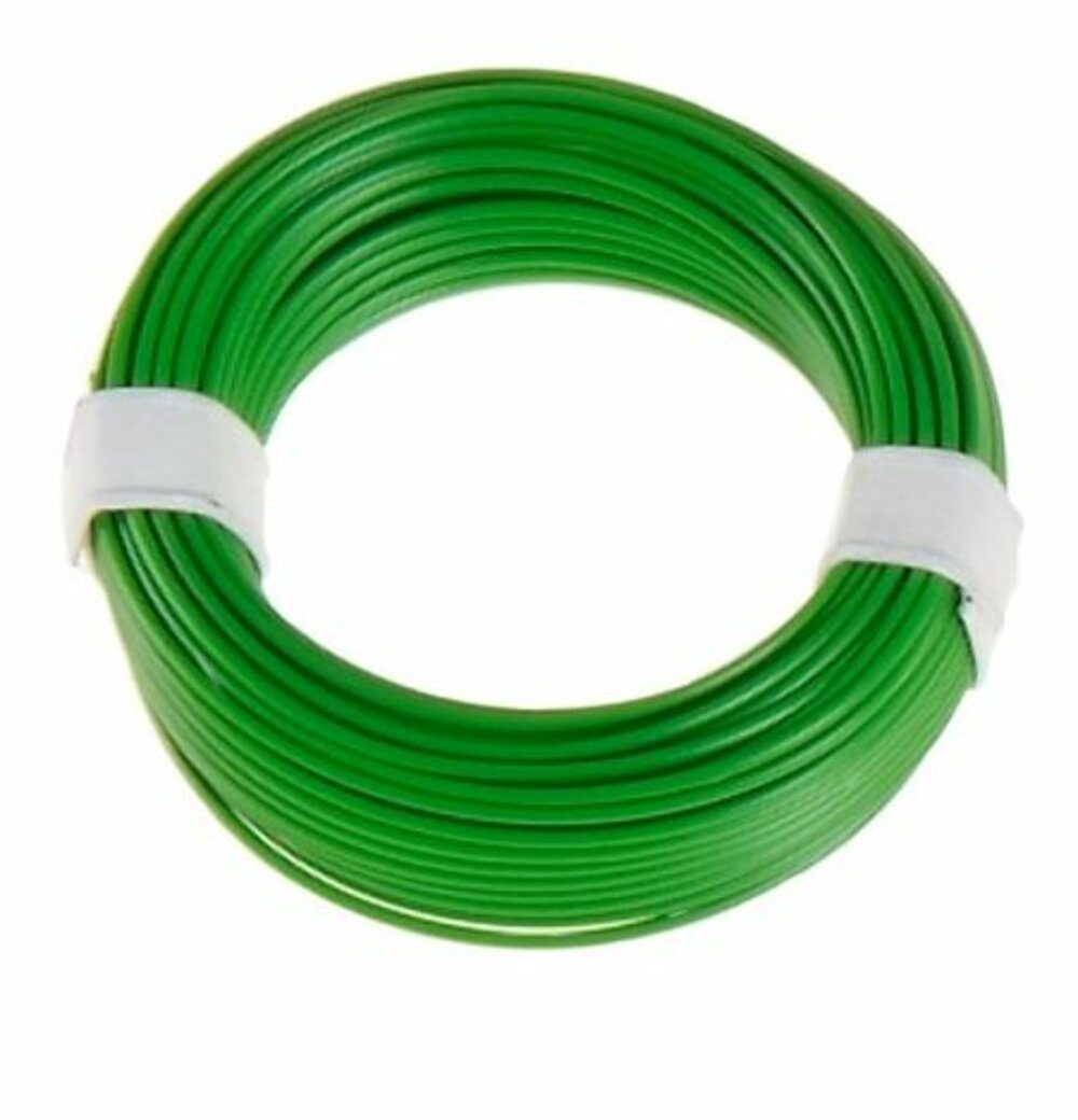 Kahlert Licht Modellbausatz Litze 1-adrig, 18 x 0,1/ 10m, grün