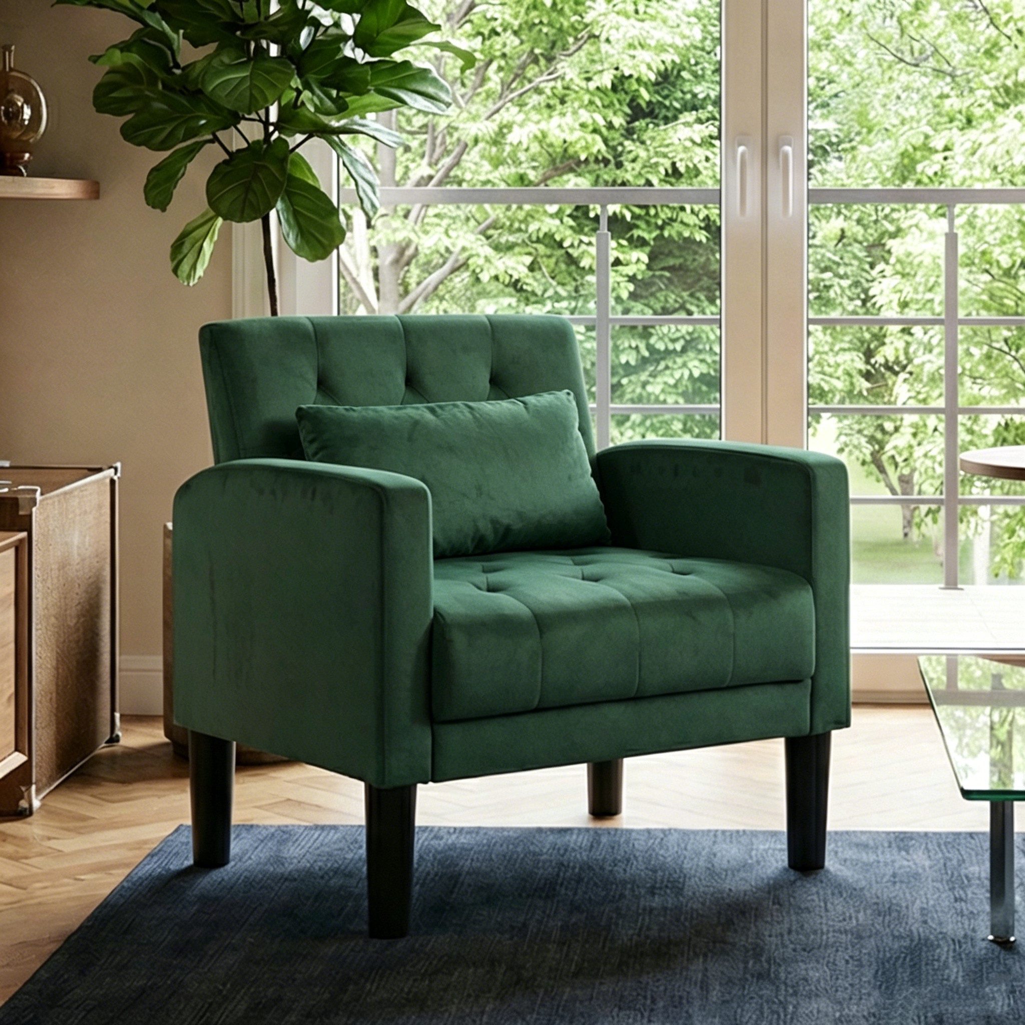 GRAVFORCE Ohrensessel Polstersessel Modern Loungesessel Wohnzimmer (1-St), Stoff bis 136 kg