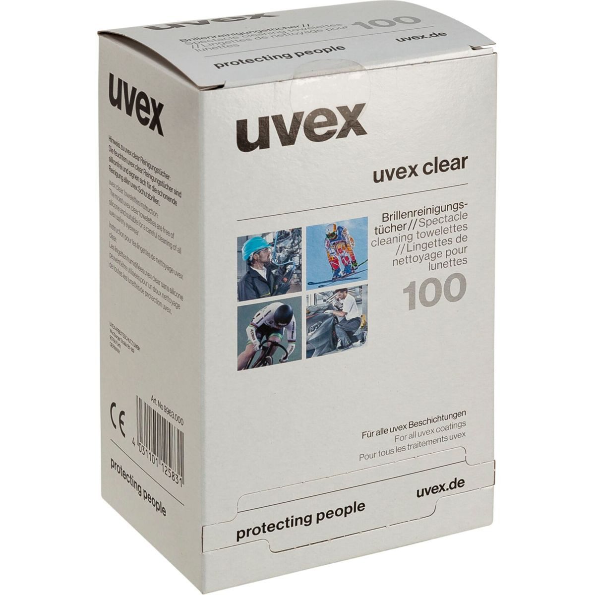 Uvex Arbeitsschutzbrille Feuchtreinigungstücher 100 St.