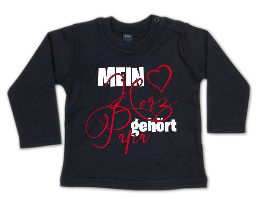 Ggraphics Longsleeve Mein Herz gehört Papa Baby Sweater, Baby