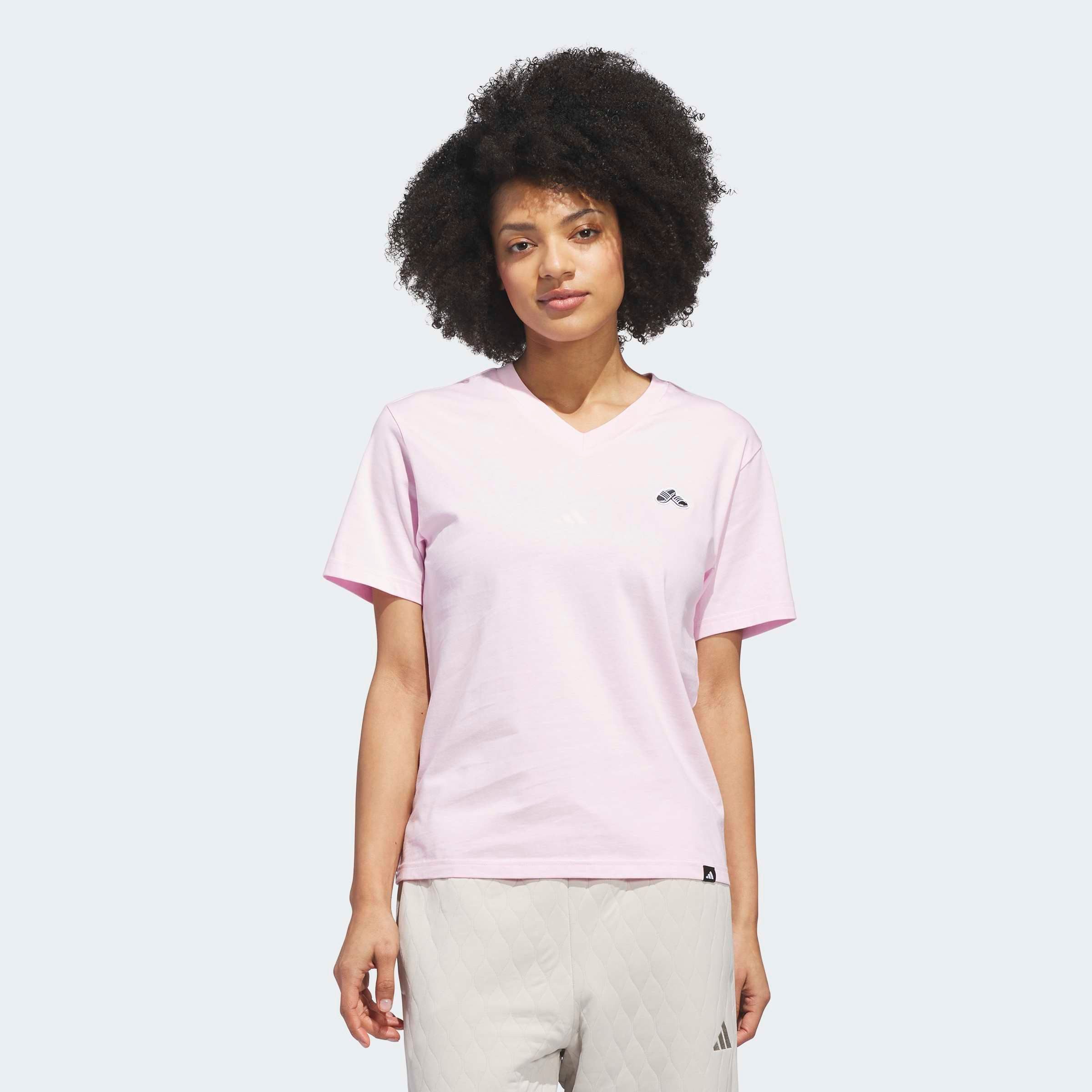 adidas Sportswear T-Shirt SUMMER SLIDE GRAPHIC MIT V-AUSSCHNITT günstig online kaufen