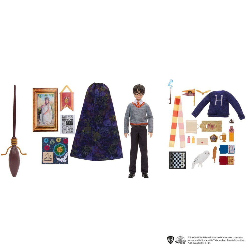 Mattel® Dekofigur Harry Potter – Gryffin, Weihnachtliche originalgetreue Pott – mal Harry mit anders: Überrasschungen Puppe Adventskalender