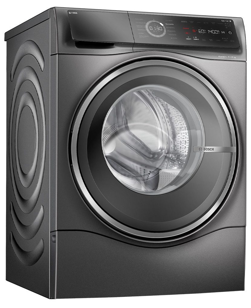 BOSCH Waschtrockner WNC254AS0, 10,50 kg, 10,5 kg, 1400 U/min, i-DOS mit Waschmittelscan, Auto Dry, Fleckenautomatik