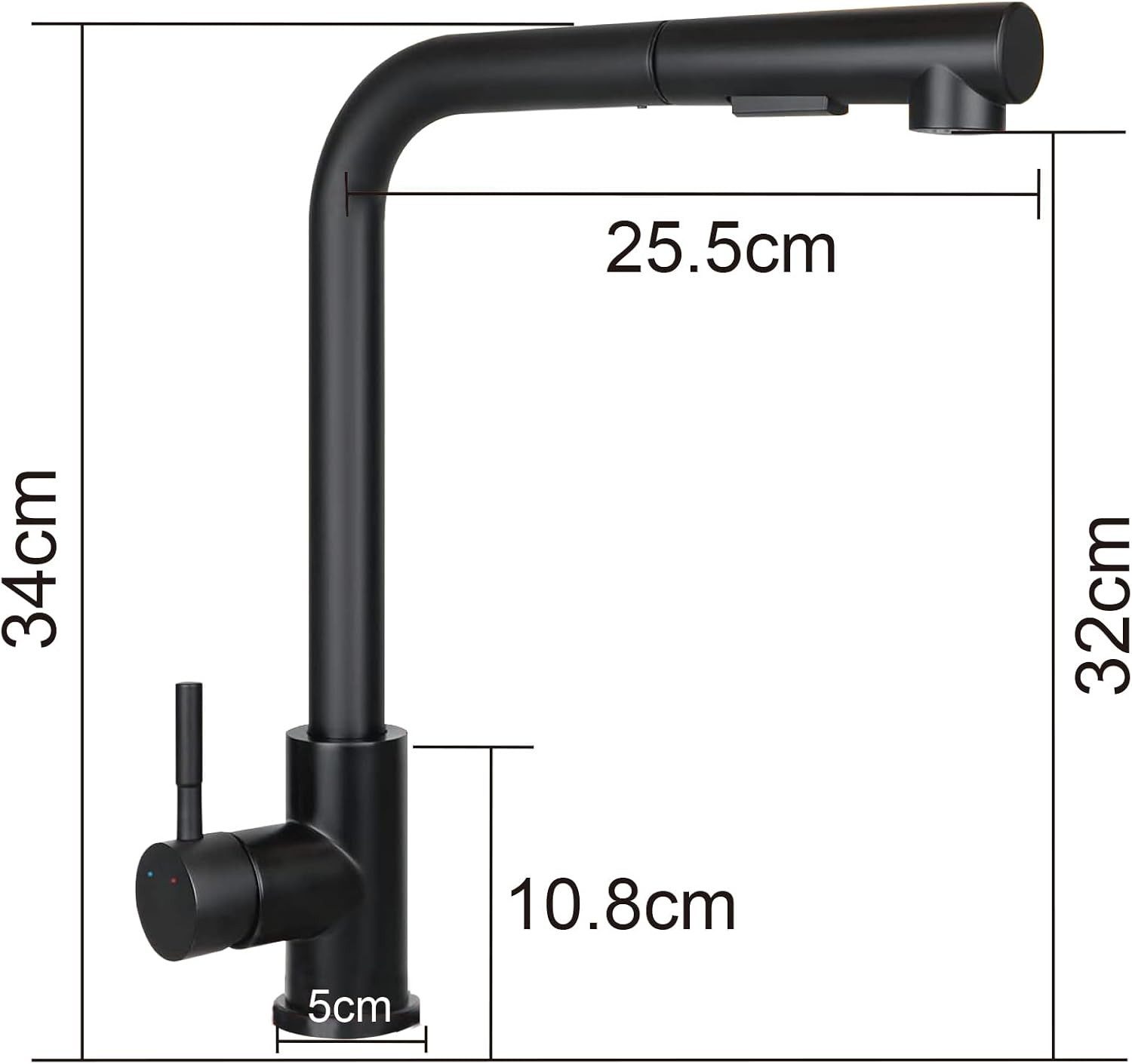 Nettlife Küchenarmatur Spültischarmatur Ausziehbar 360° Drehbar Edelstahl mit 2 Strahlarten (1-St) für Einhebelmischer Mischbatterie Wasserhahn Küche