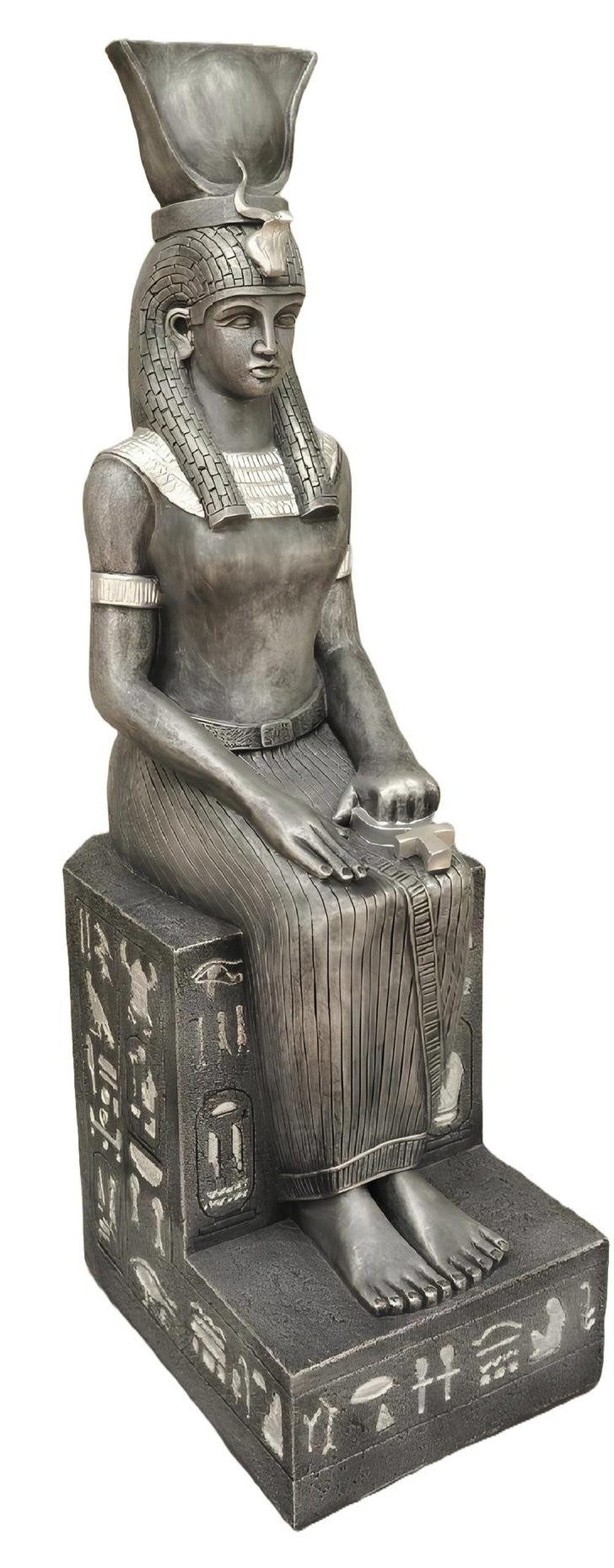 Xlmoebel Skulptur Designer Statue der Göttin Isis in detailreicher Ausführung (Göttin Isis Kunststoff 123 cm Höhe), Hergestellt in Europa