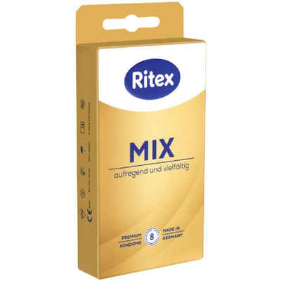 Ritex Презервативи «Mix» aufregend und vielfältig Packung mit, 8 St., Презервативи im Mix für intensive Liebe
