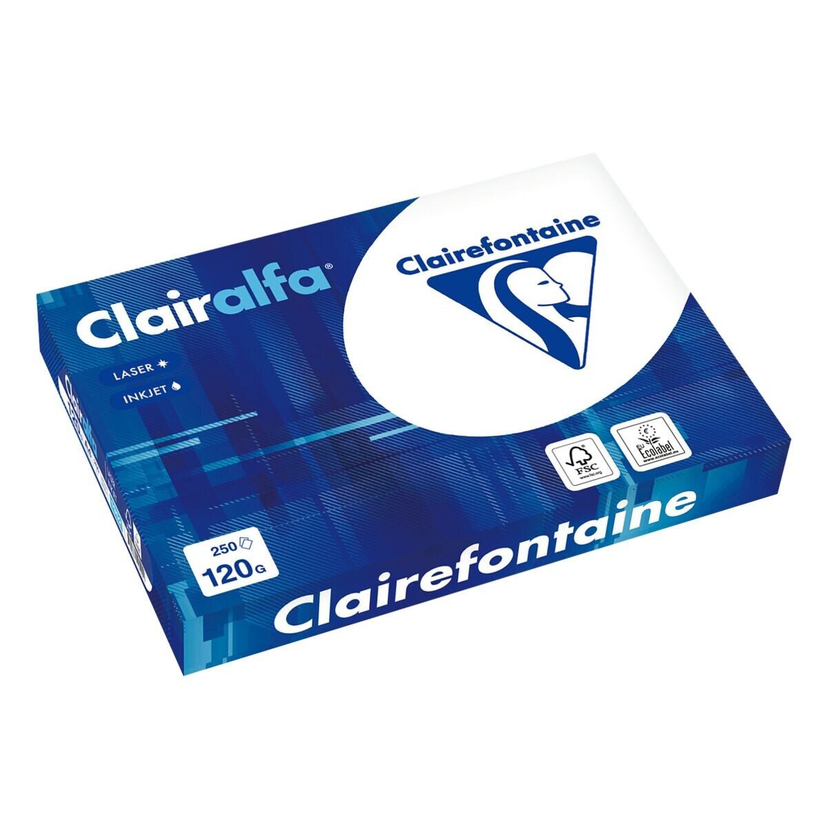 CLAIREFONTAINE Druckerpapier Clairalfa 1952, Format DIN A4, 120 g/m², 250 Blatt
