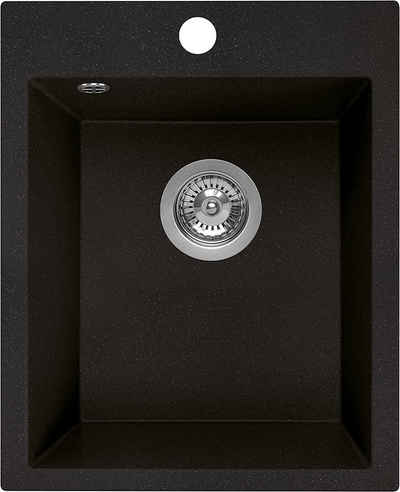 manestein Granitspüle »Spülbecken, Küchenspüle aus Granit, Fleckenbeständig & Pflegeleicht«, 1 Becken, 48 x 39 cm