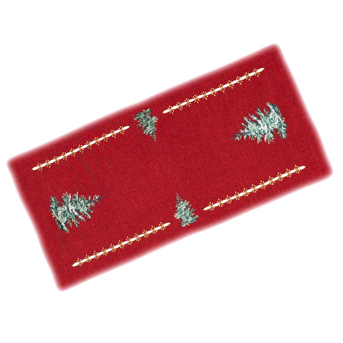 texpot Tischdecke Tischläufer Stickerei Tannenbaum mit Lurex Weihnachten (1 günstig online kaufen