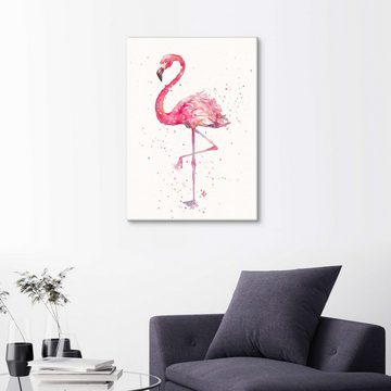 Posterlounge Leinwandbild Sillier Than Sally, Fancy Flamingo, Mädchenzimmer Skandinavisch Malerei
