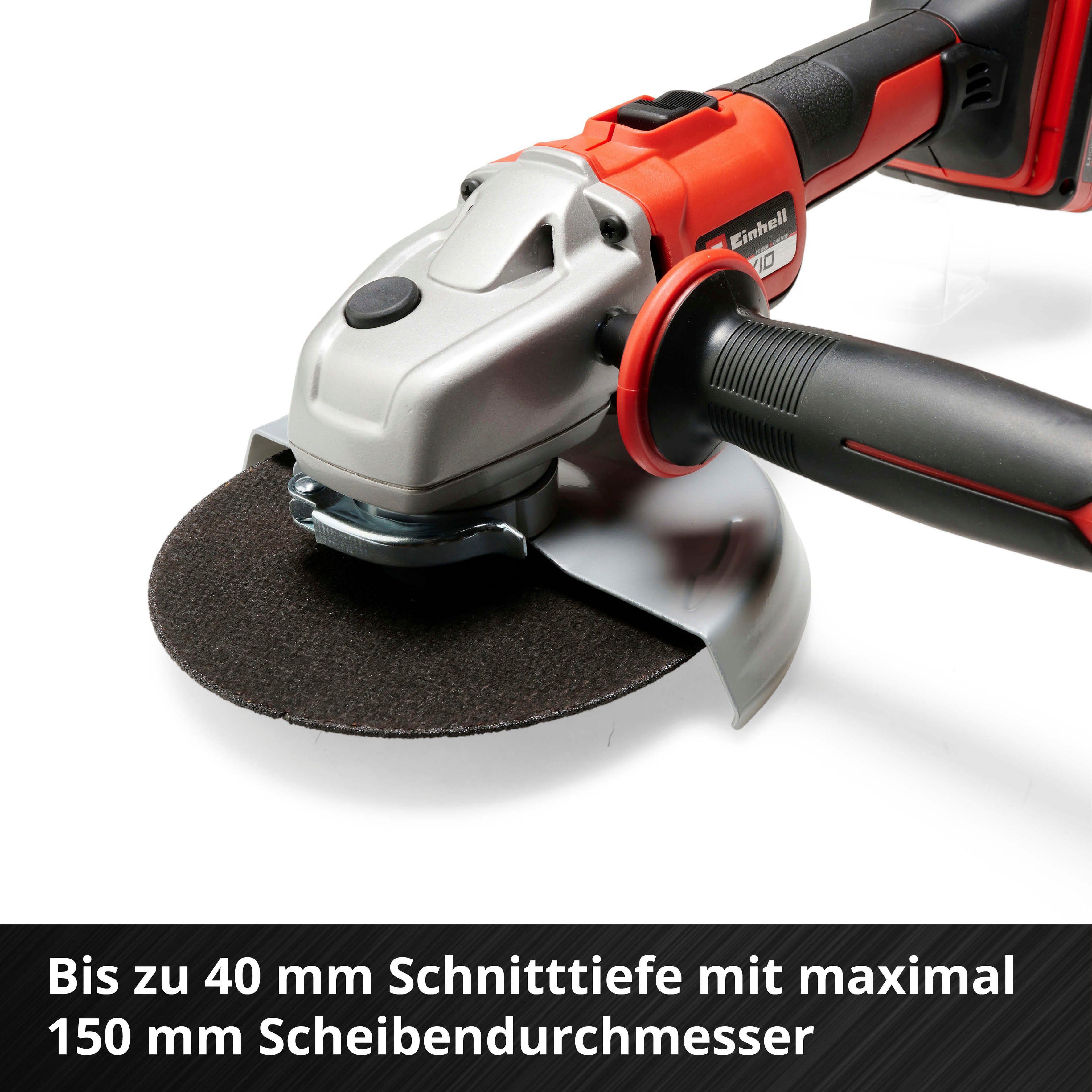 Einhell Akku-Winkelschleifer TE-AG Solo, Akku Ladegerät - ohne 18/150 BL und tlg), (3 Li