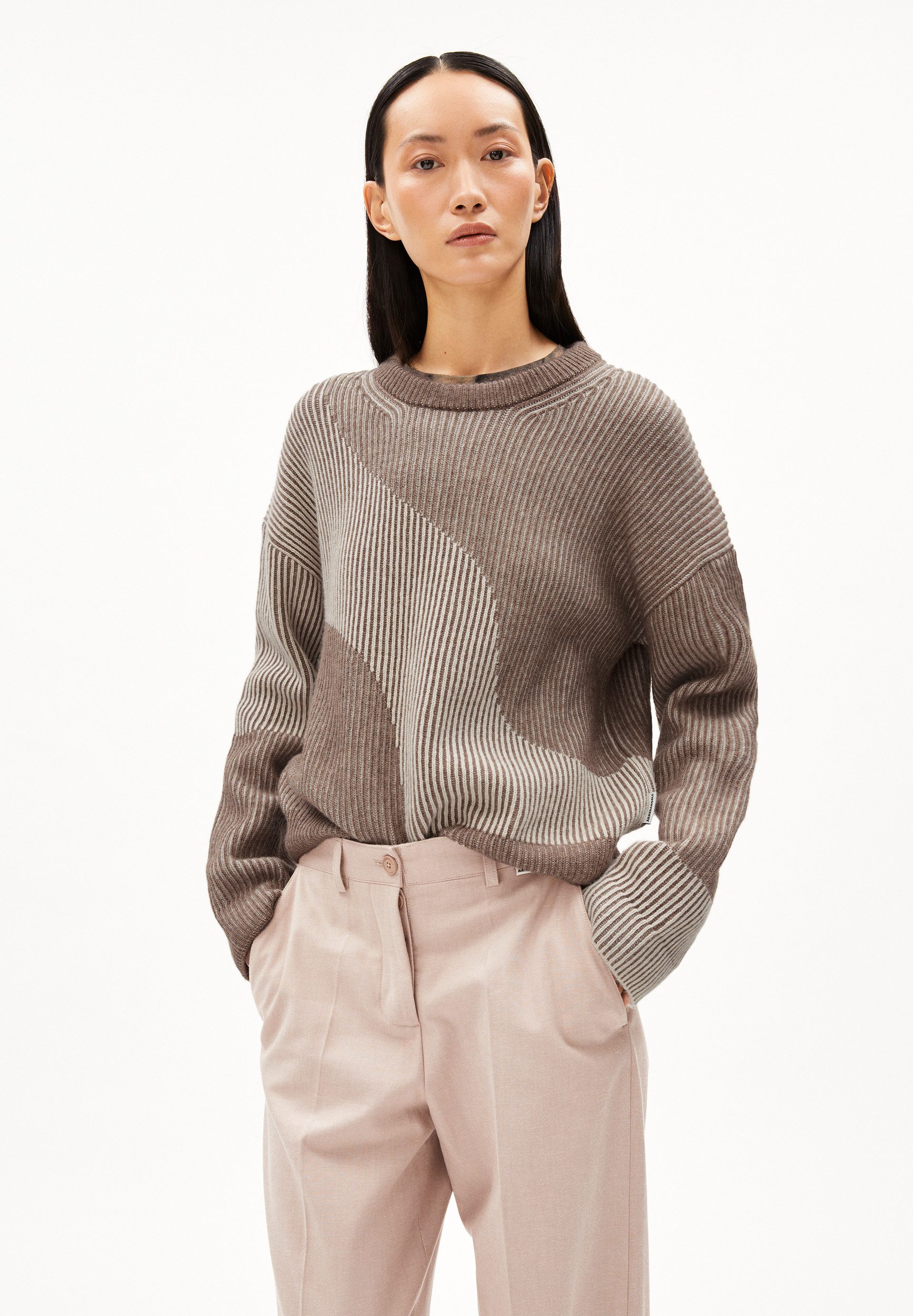 Strickpullover MAYRAA VANISE Pullover aus Bio-Woll Mix Loose Fit