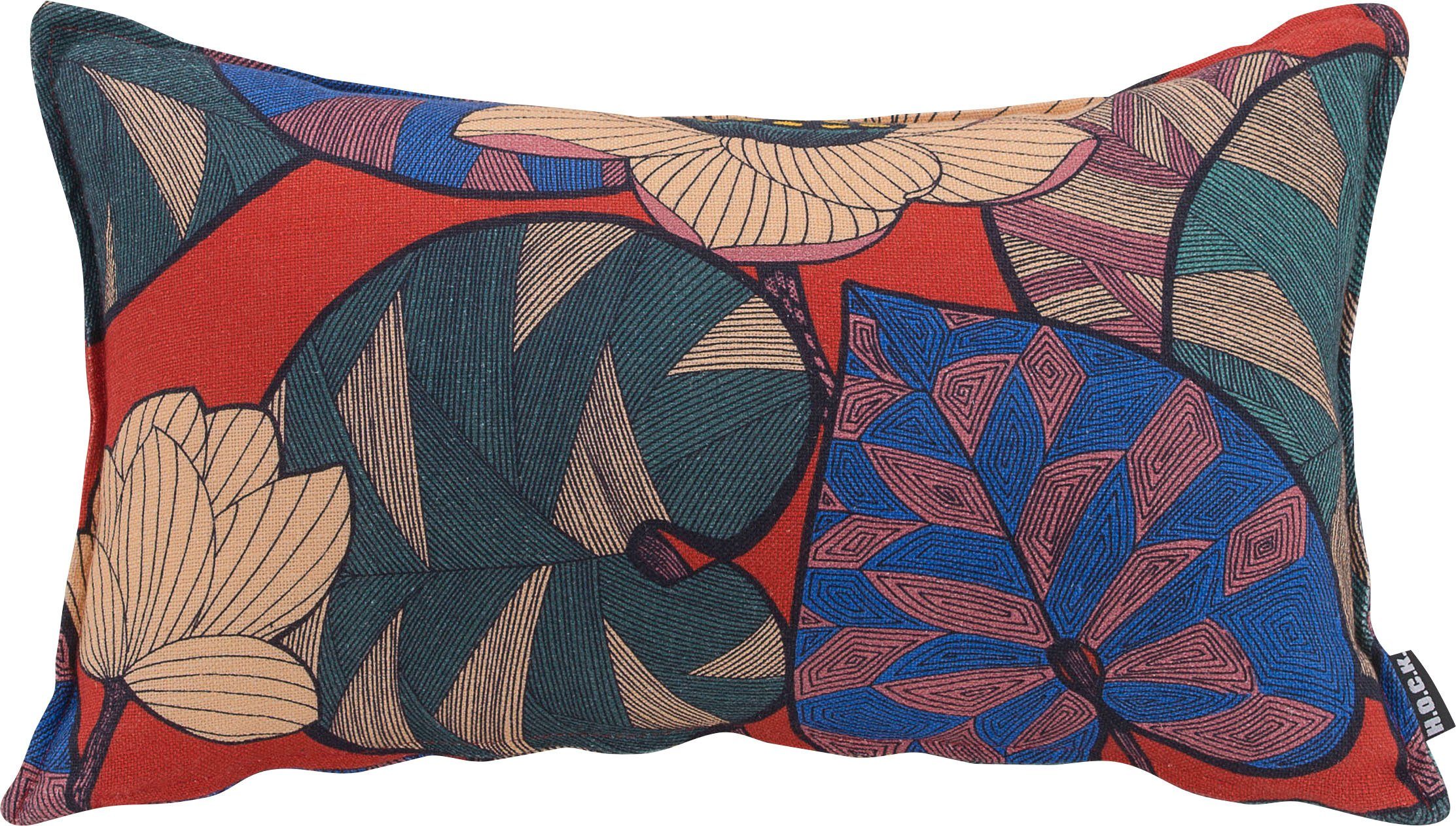 H.O.C.K. Dekokissen Chloe, mit großflächigem Blumenmuster, Kissenhülle mit Füllung, 1 Stück