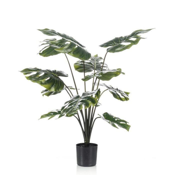 Kunstrasen Monstera-Pflanze Künstlich 98 cm im Topf Emerald Höhe: 98 mm
