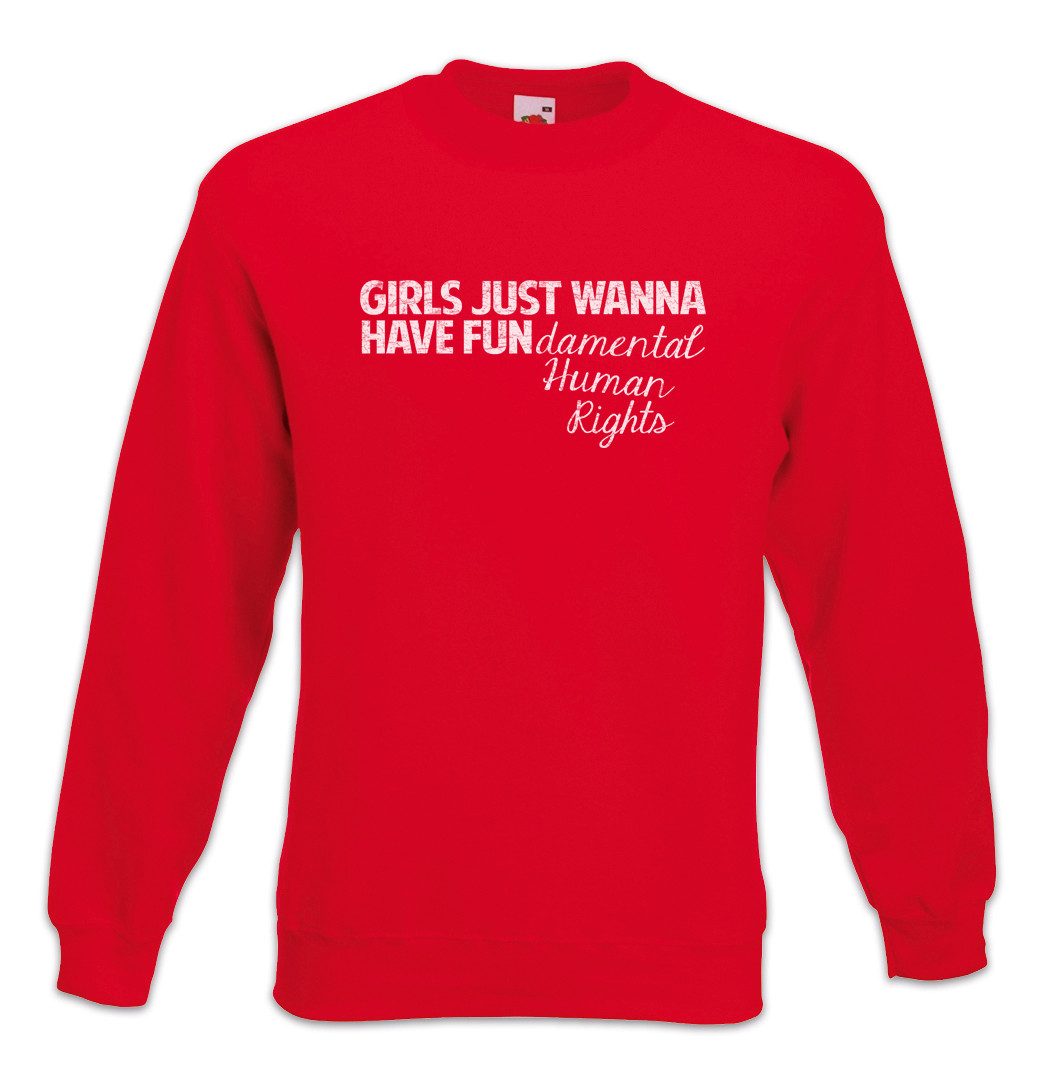 Urban Backwoods Sweatshirt Girls Just Wanna Have Fun Sweatshirt Venus Fist Sign Symbol Logo Women (1-tlg) Frauen March Revolution Emanzipation