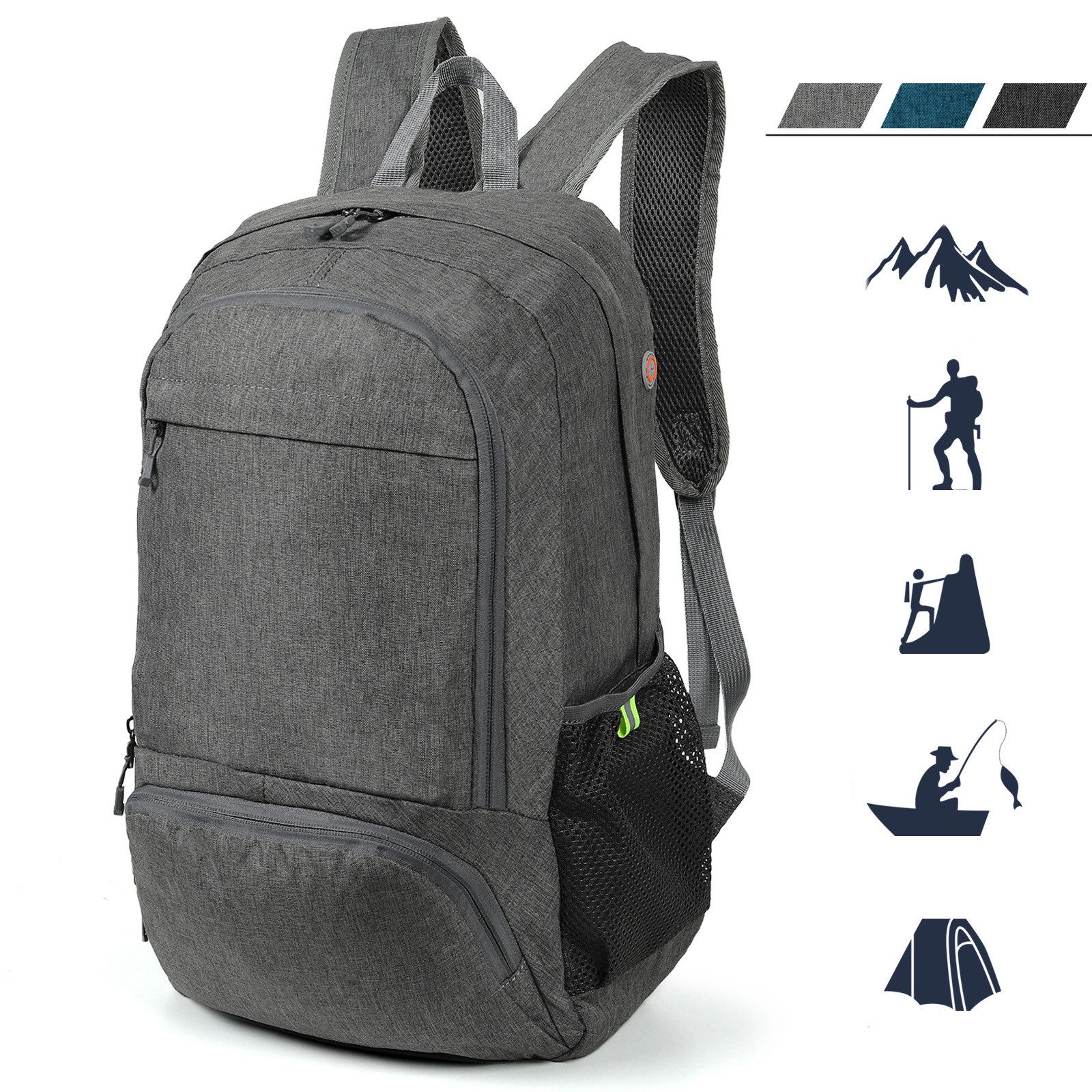 TAN.TOMI Wanderrucksack 23L Rucksack Leicht Faltbarer Reiserucksack Seitent günstig online kaufen