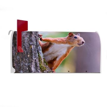 banjado Amerikanischer Briefkasten Mailbox Eichhörnchen (Amerikanischer Briefkasten, original aus Mississippi USA), 22 x 17 x 51 cm