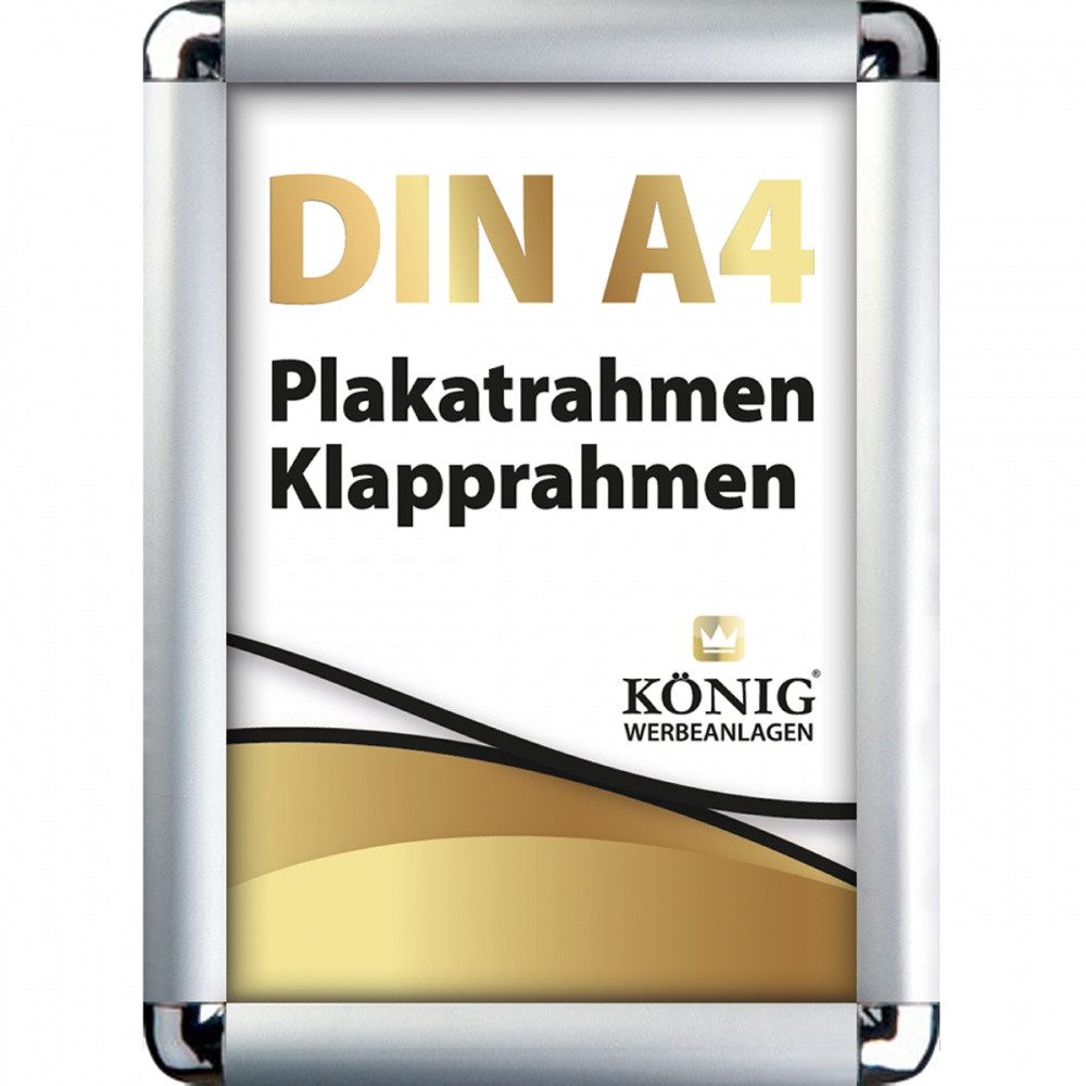 Dreifke Rahmen Dreifke® Plakatrahmen DIN A4, abgerundete Ecken, 25mm Alu Profil, si