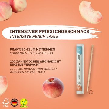 Wunder Zahnstocher Mundpflegecenter Wunder Zahnstocher mit Geschmack - 30er Single Pack Pfirsich-Ice