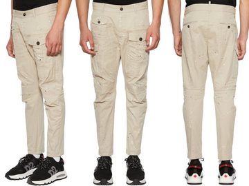 Dsquared2 Loungehose DSQUARED2 JEANS Sexy Painted Trousers Chino Cargo Pants Distressed Tap