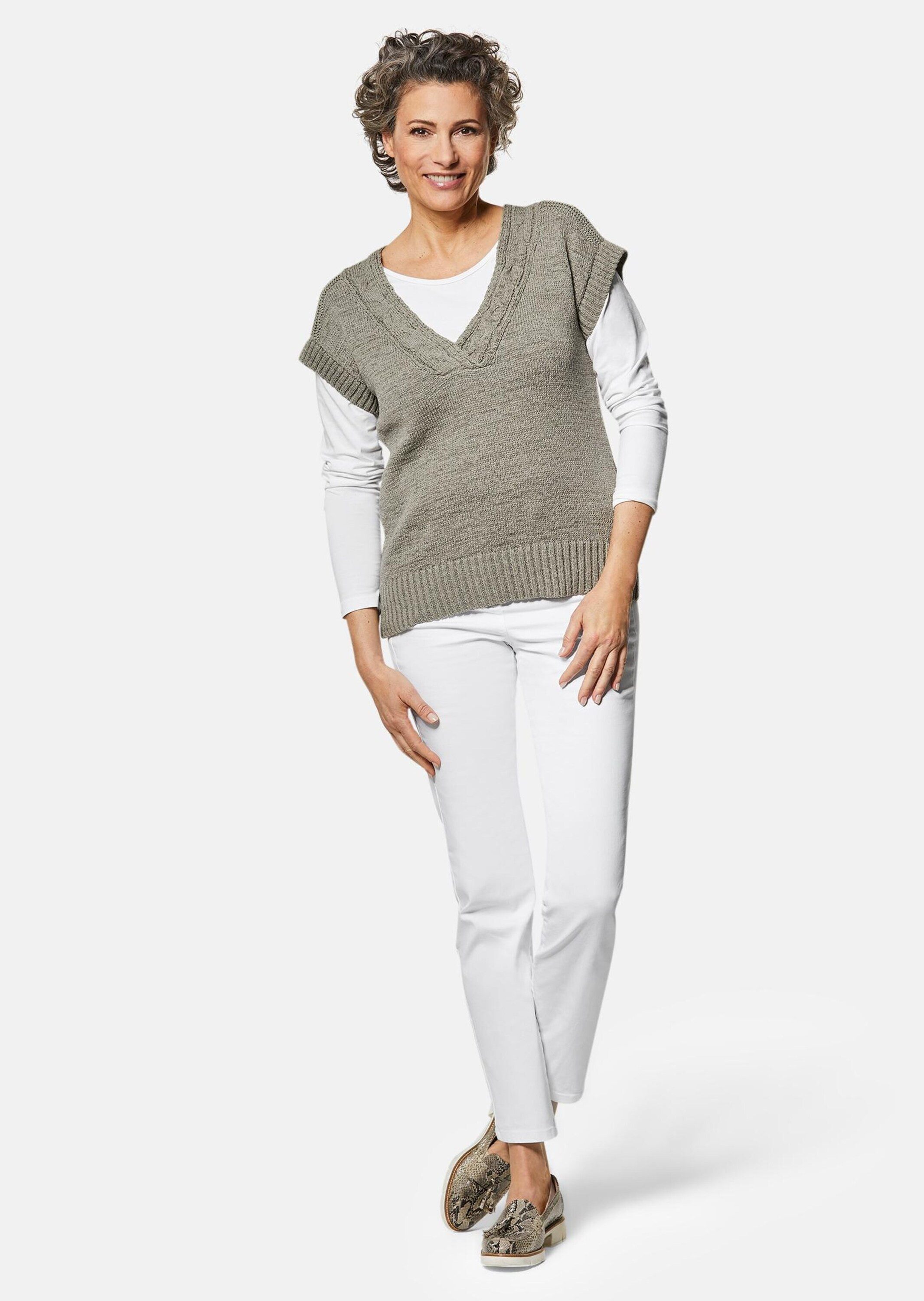 GOLDNER Strickpullover Trageangenehmer Pullunder mit modischem Ausschnitt günstig online kaufen