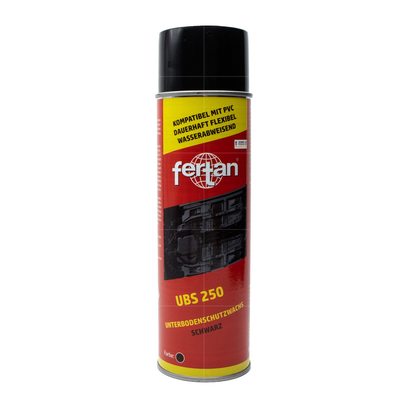 FERTAN Rostschutzgrundierung 30201 UBS 250 Unterbodenschutzwachs Spray - 0.5 Ltr (Schwarz)