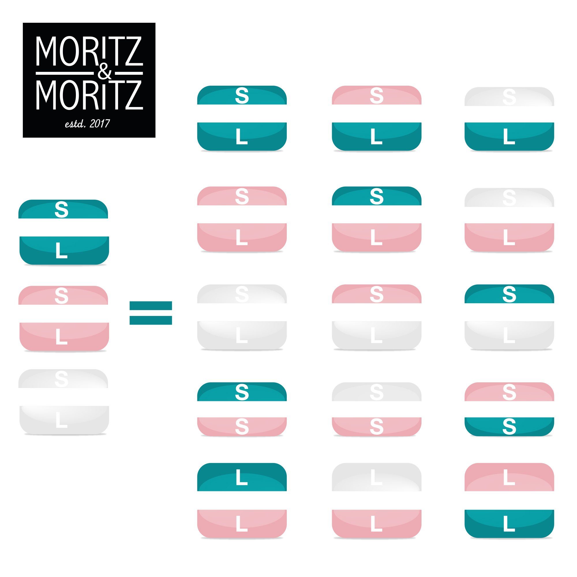 Set, Moritz - Moritz & bunt, Fächern (3er Mix Moritz mit 6-tlg), & & Match Moritz Lunchbox Brotdosen Mix