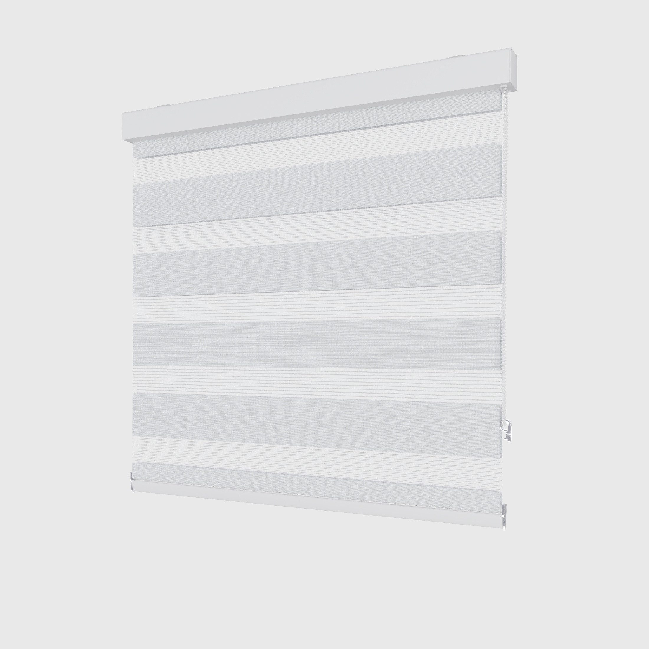 Doppelrollo Doppelrollo Alu-Kassette weiß Höhe 250 cm Sichtschutz Seitenzugrollo, Plisseeonline, Lichtschutz, Deckenmontage, Freihängend, Deckenmontage mit Clips, Robuste Alukassette und hochwertiger Polyesterstoff in weiß