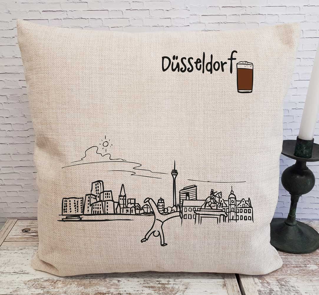 Stadtmeister Düsseldorf Skyline die Dekokissen