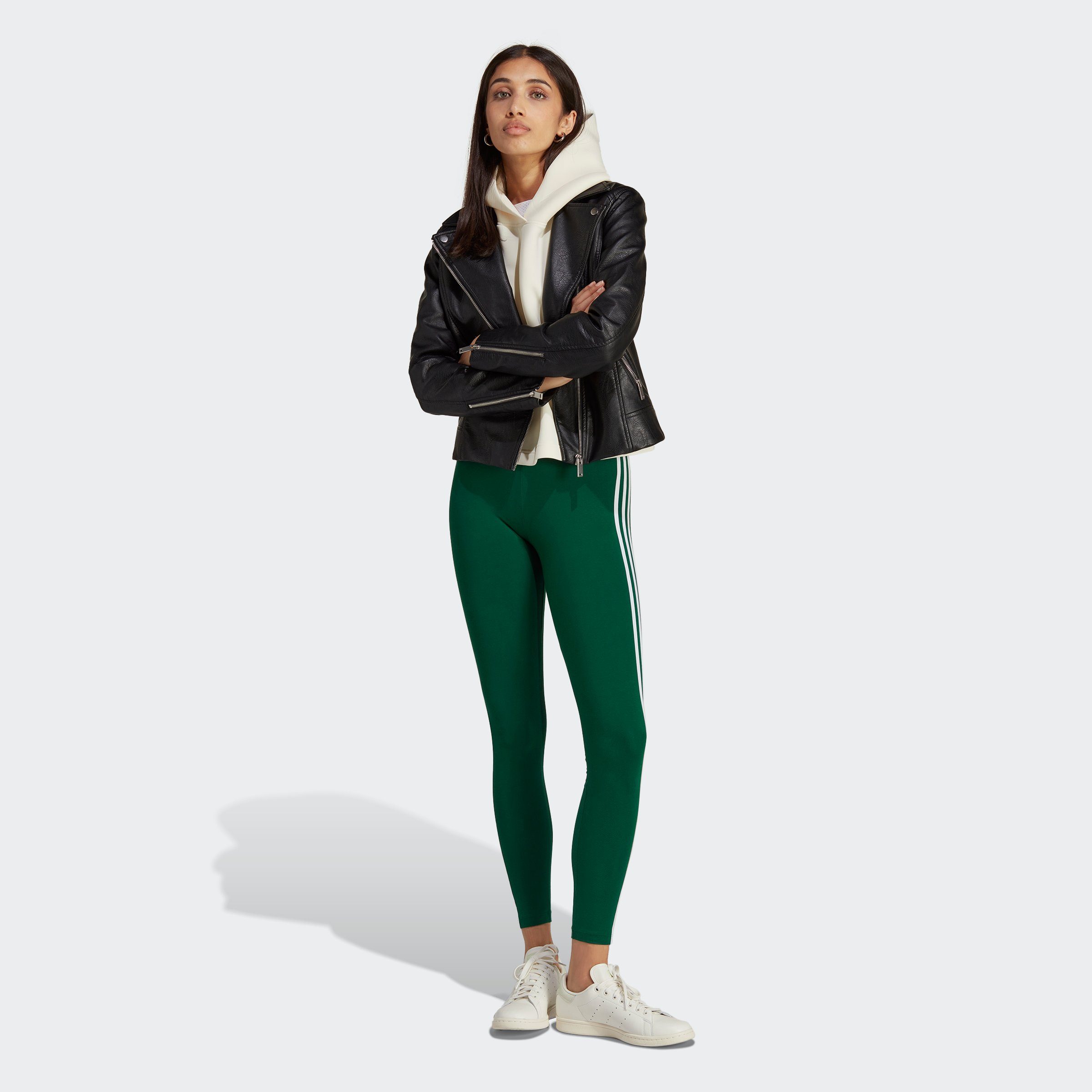 ADICOLOR Leggings Originals adidas Dark CLASSICS 3-STREIFEN (1-tlg) Green
