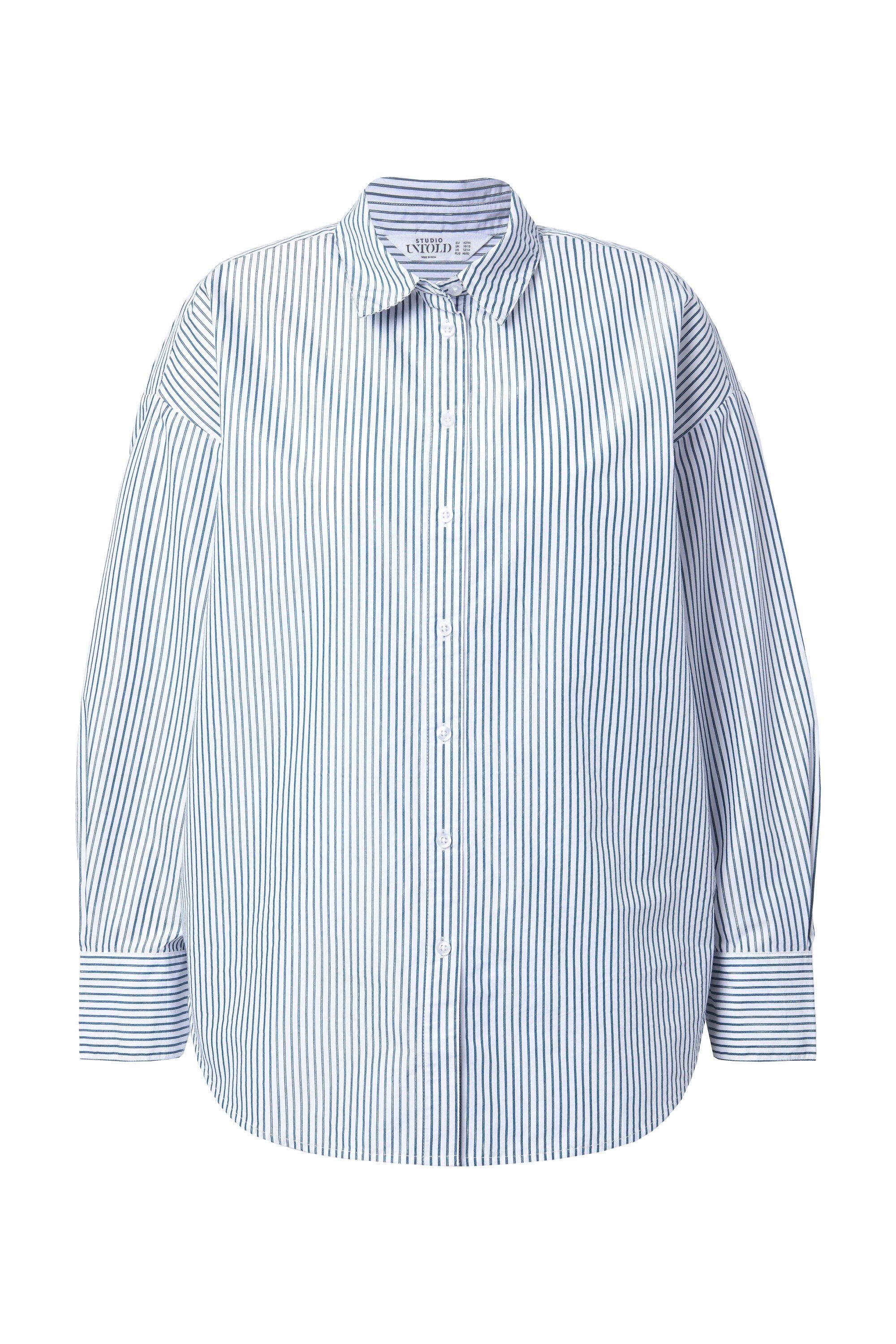 Studio Untold Hemdbluse Hemdbluse oversized Glitzerstreifen günstig online kaufen