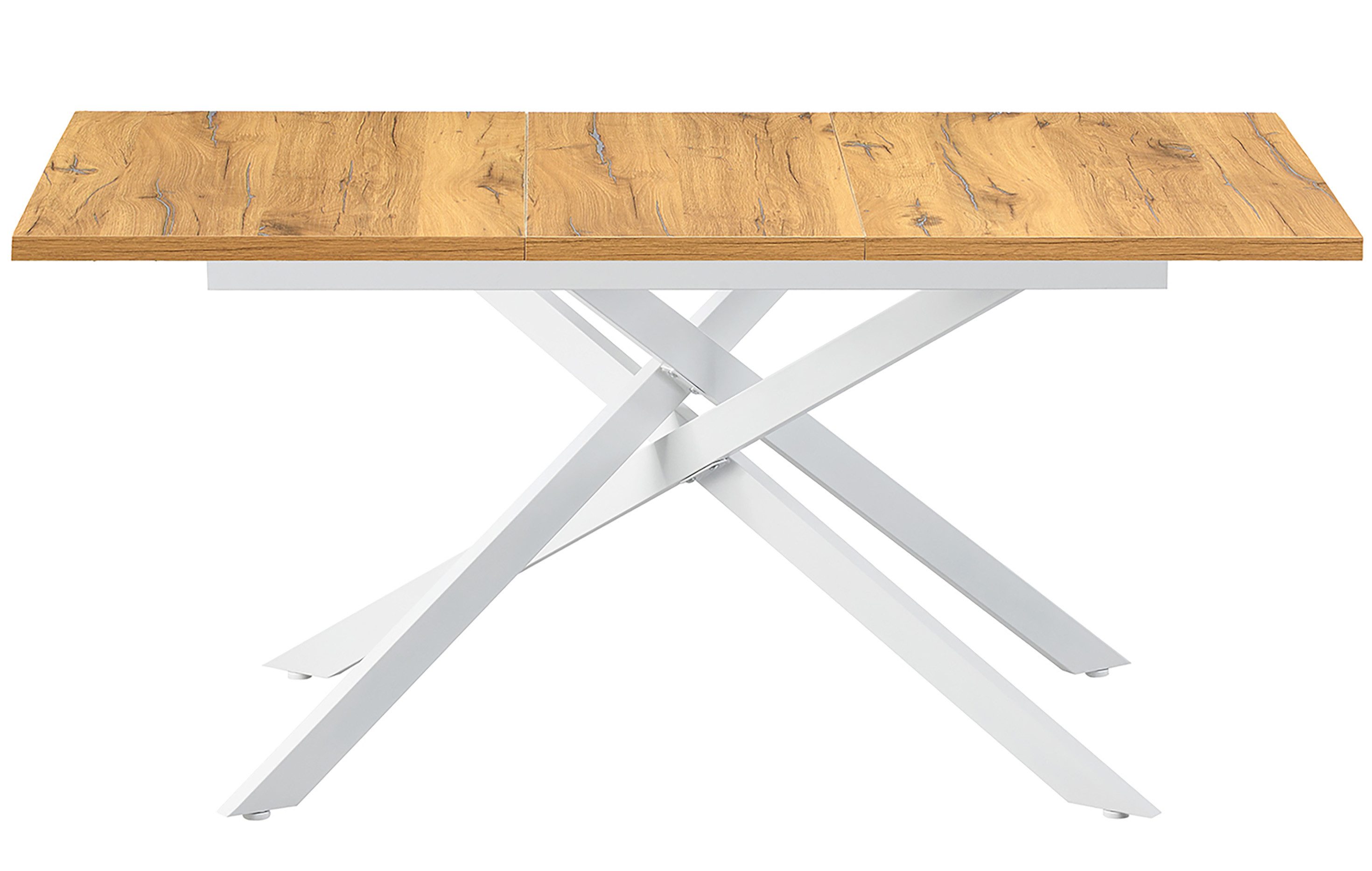 B&D home Esstisch LARS, Metallgestell schwarz oder weiß, ausziehbar 120-160cm, 4-6 Personen